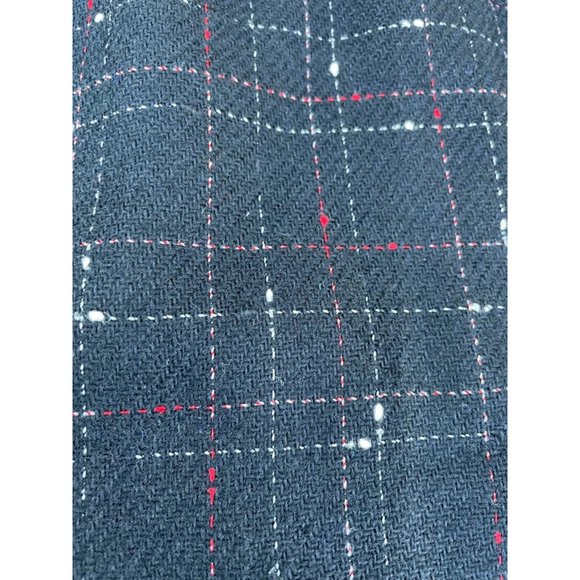 Vintage 1980s Black abstract Plaid Wool Blend Skirt - Picture 8 of 10